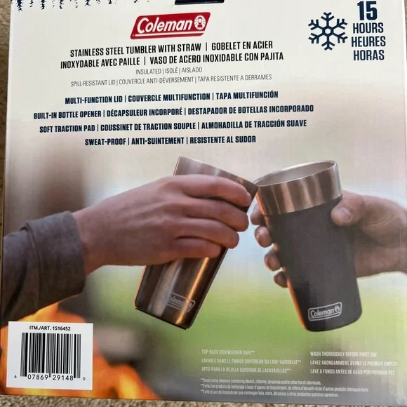 Coleman Stainless Steel Tumbler Set - Navy and Lime - Picture 2 of 2